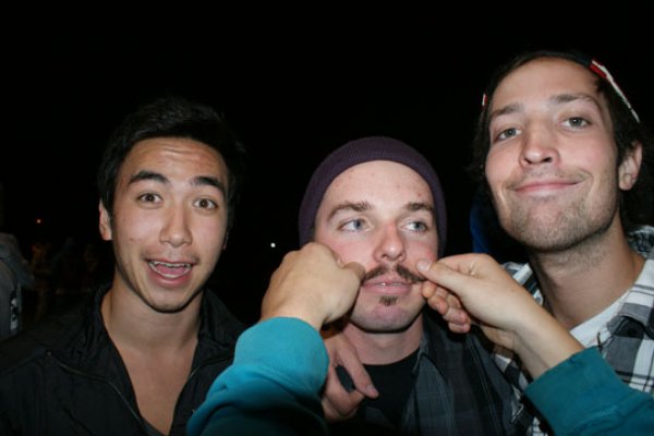 Talley and Corbin grinning after the movie cause they liked it so much...or they where wasted. Photo: Jeremy Riley