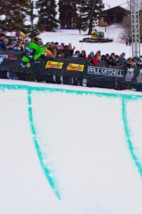 Kaitlyn Farrington got upside-down a few times.