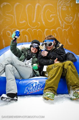 Angela Brown and Mike Brown chillin' on the Natty couch