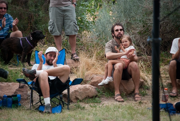 KRCL Hidden Hollow Concert Series. Desert Noises and A.M. Bump. Crowd members enjoying the show. Photos: Peter Anderson