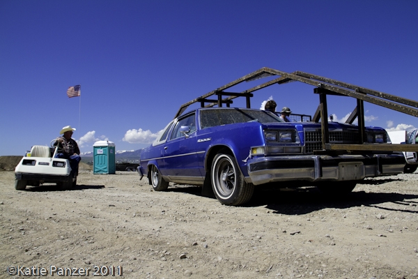 Rainbow rail over a Buick? No biggie for the Thrillbillies.