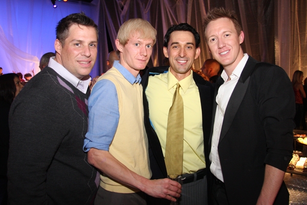 Scott Jackson, Robert Stahl, Stevan Novakovich and Paul Adams pause at the SB Dance after-party. Dancer Novakovich appreciates Stephan Brown’s willingness to take chances in Salt Lake’s conservative environment. Photo by John Carlisle :: SLUG Magazine