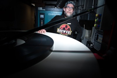 Scott Farley of Brewvies Cinema Pub boasts over three decades of experience in the projection booth. 