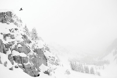 Parker Cook went balls to the wall off this 100-foot cliff at Solitude in 2010. 
