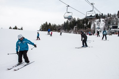 Snowbasin ski school instructor Ann Gavin helped Ortega integrate flexion and extension into his turns.