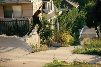 Backside tailslide to hill bomb all the way. 