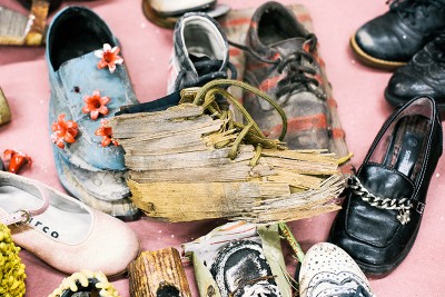 “At present, I am fascinated by modifying discarded shoes and other castaway items,” Brothers says. Photo: Russel Daniels