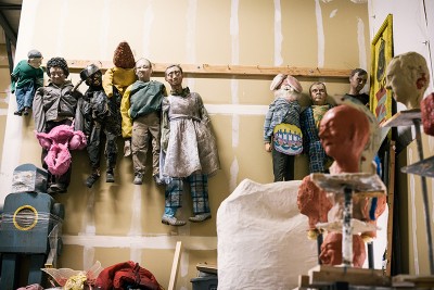 David Brothers creates unsettling puppets that inhabit Rolithica. Photo: Russel Daniels