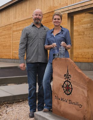 Chris and Ashley Cross have taken the necessary measures to ensure that New World Distillery is as environmentally friendly as possible.