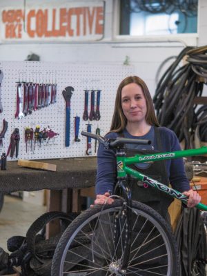 Ogden Bicycle Collective Director Danielle Fry has worked to ensure that the collective continues to empower the Ogden community with bikes for those who need them. Photo by Chris Kiernan
