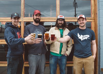Fisher Brewing Company opened its doors to a ravenously thirsty public in February and is the first to attempt the model of incorporating a food truck to satisfy patrons' hunger. Photo: johnnybetts.com.