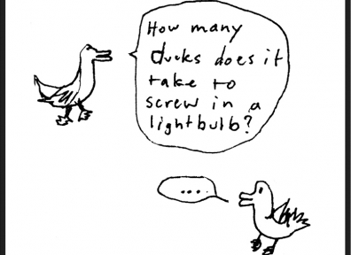 Oliver Buchanan Comic: Forgetful Joke-Telling Duck