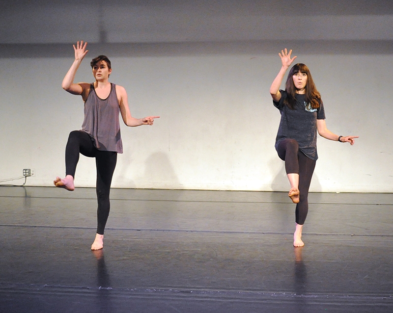Katherine Adler (L) and Kitty Sailer (R) during their performance of Inventory.