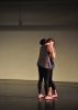 Katherine Adler and Kitty Sailer embrace during their performance of Inventory, choreographed by Samuel Hanson. Photo: Robin Sessions
