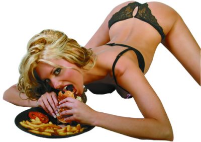 Food at a few of the titty bars around town? I figured “What the fuck? Tits, ass and a burger or two––how bad could it be?”