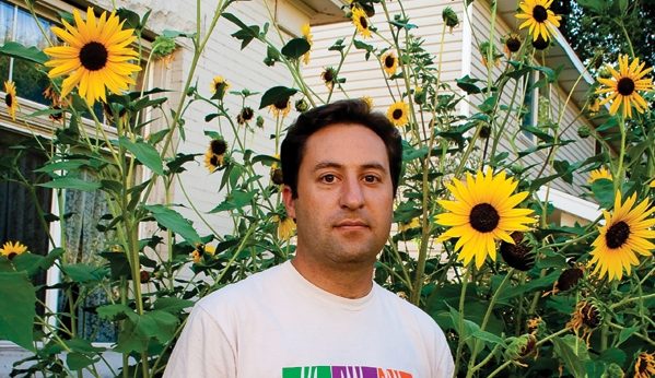 Kyle LaMalfa in his garden, where he harvests fresh produce every week for the People Market.