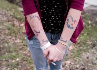 Still of girl's arms in West of Memphis
