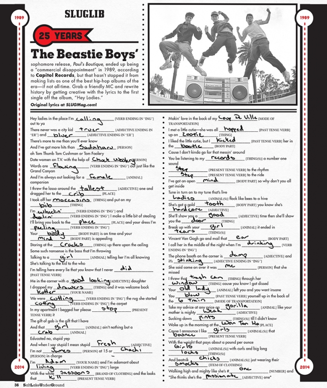 SLUG 25th Anniversary: Beastie Boys SLUGlib