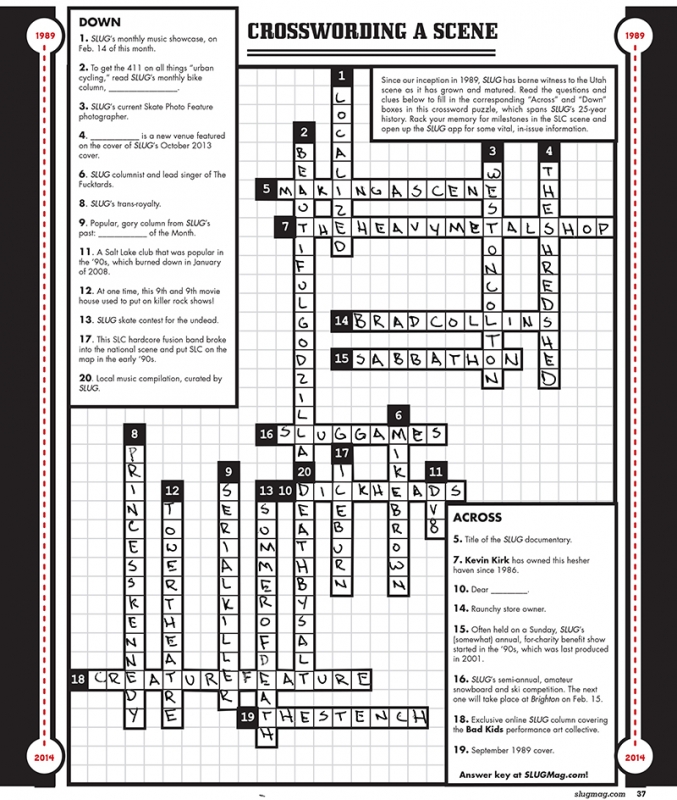 SLUG 25th Anniversary: Crosswording a Scene
