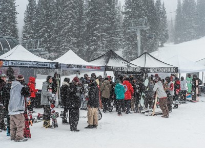 Contestants gather in the sponsor village awaiting to hear from the judges who placed 1st, 2nd and 3rd in their respective categories.