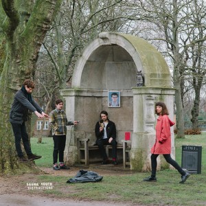 Album cover for Distractions by Sauna Youth.