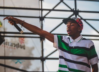 Bishop Nehru gives the mic to the crowd as they flawlessly spit his lyrics back to the stage.