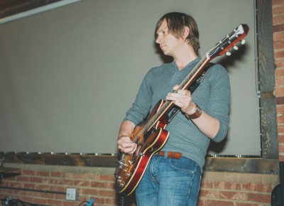 Seth Howe of Color Animal plays guitar during their set. Photo: @clancycoop