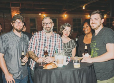 (L-R) Nick Endle, Carl DeClaire, Lauren Eimers/Wangrud, Latoya Allen and Nate Hanson of Big Cartel celebrating 10 years of the online marketplace's existence. Photo: @clancycoop