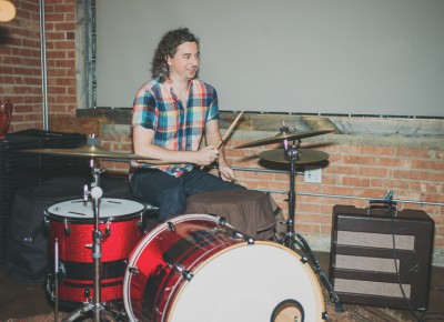 Tyler Ford drumming for Color Animal. Photo: @clancycoop