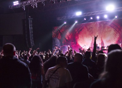 Exodus' massive crowd at the Complex filled in toward the end of their set. Photo by Madi Smith.