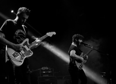 Yannis Philippakis and Jimmy Smith of Foals. Photo: Andy Fitzgerrell