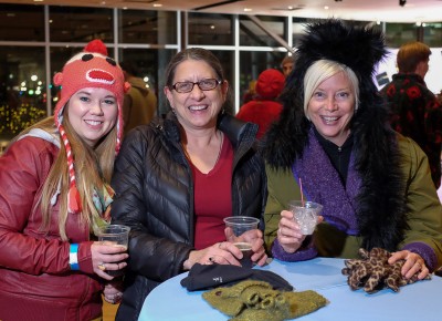 (L-R) Bailey Peterson, Teresa Vaughn and Jodi Reese listen to KRCL all the time. Vaughn’s donations to KRCL earned her a backstage pass to events such as the Polar Jubilee. Photo: John Barkiple