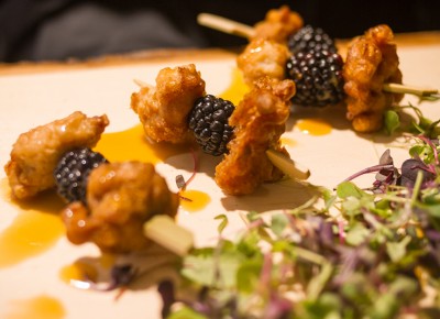 Le Croissant’s chicken skewers were to die for. Photo: Talyn Sherer