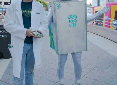 (L–R) Andrew Bonnett and Ben Tilton were cruising around the DIY Festival. Photo: JoSavagePhotography.com
