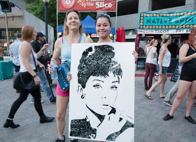 Lydia Mills and Rebecca Ruffel purchased this cool Audrey Hepburn piece by David Overstreet. Photo: JoSavagePhotography.com