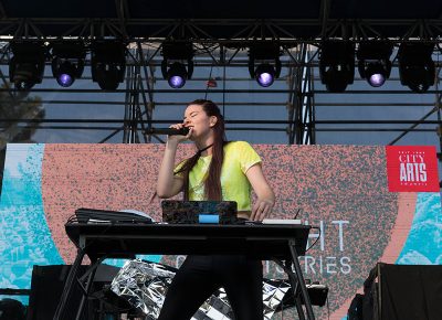 Artist Hana, who tours with Grimes, did a solo performance. She multi-tasked singing, dancing and mixing fresh beats and melodies. Photo: JoSavagePhotography.com