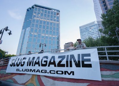 Nice vibes at the DIY Fest as onlookers watch the music on the SLUG Mag Main Stage. Photo: JoSavagePhotography.com