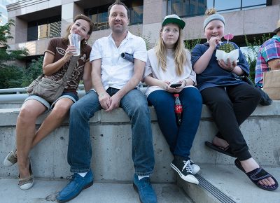 This family crew enjoyed some food and beverages from local food vendors. Photo: JoSavagePhotography.com