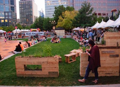 A pop-up garden created even more green space to enjoy. Photo: @snowlenda