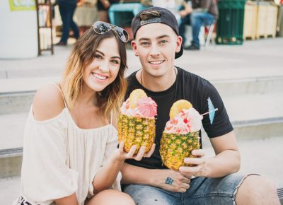 There was a constant line for pineapple slices and smoothies, though it seemed to be well worth the wait. Photo: @clancycoop