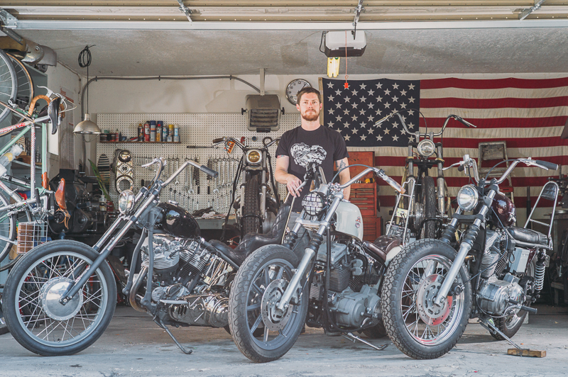 Regatta Garage's Greg Hebard crafts each motorcycle build as a one-of-a-kind piece, often with hardware he makes himself.