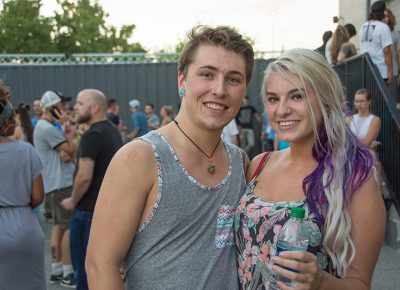 Chandler and Alecia catch some fresh air before Flume took the stage. Photo: Colton Marsala