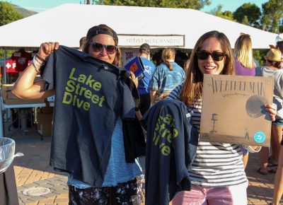(L–R) Katie Browning and Dawnie Nelson love Lake Street Dive. “They’re perfect,” says Browning, who hopes to hear "God Awful Things" played tonight. Nelson wants to hear "Go Down Smooth" and is “deeply in love with Rachael Price.” Photo: John Barkiple