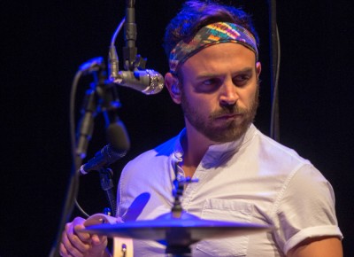 Mike Calabrese grabbed a tambourine to add some punch to "Stop Your Crying." Photo: John Barkiple