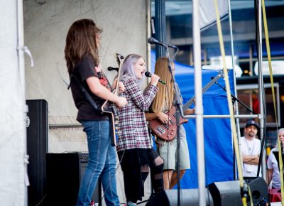 The young teenagers of the band, Emanon, cover a Tool song that turned out to be a crowd pleaser. Photo: @nellis_j