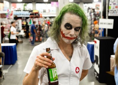 Cosplayer Dean definitely has his The Dark Knight/Heath Ledger Joker Nurse on point. Photo: @Lmsorenson