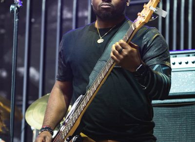 Michael Ballard, bass player for Trombone Shorty. Photo: @Lmsorenson