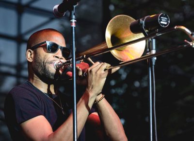 Trombone player Troy Andrews. Photo: @Lmsorenson