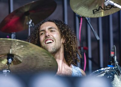 Joey Peebles, drummer for Trombone Shorty. Photo: @Lmsorenson