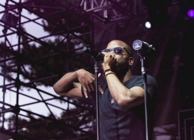 Troy Andrews aka "Trombone Shorty" playing in SLC at Pioneer Park. Photo: @Lmsorenson